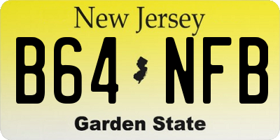 NJ license plate B64NFB