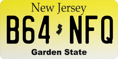 NJ license plate B64NFQ