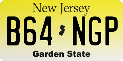 NJ license plate B64NGP