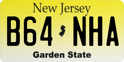 NJ license plate B64NHA