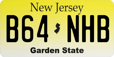 NJ license plate B64NHB