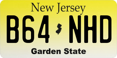 NJ license plate B64NHD