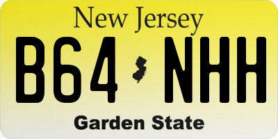 NJ license plate B64NHH