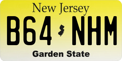 NJ license plate B64NHM