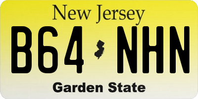 NJ license plate B64NHN