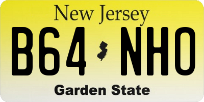 NJ license plate B64NHO