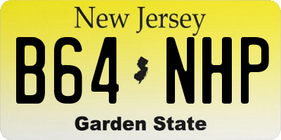 NJ license plate B64NHP