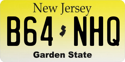 NJ license plate B64NHQ