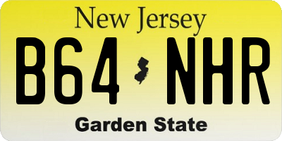NJ license plate B64NHR