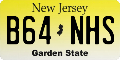 NJ license plate B64NHS