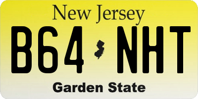NJ license plate B64NHT