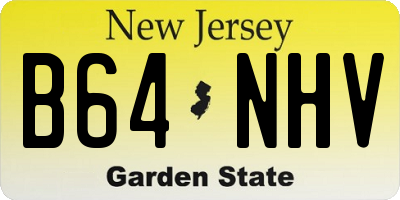 NJ license plate B64NHV
