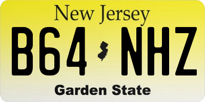 NJ license plate B64NHZ