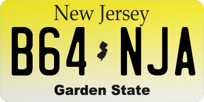 NJ license plate B64NJA