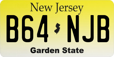 NJ license plate B64NJB