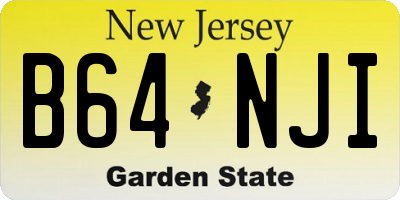 NJ license plate B64NJI