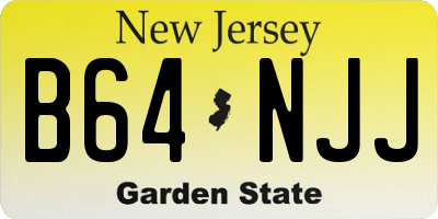 NJ license plate B64NJJ
