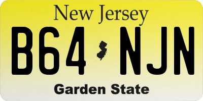 NJ license plate B64NJN