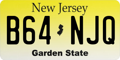 NJ license plate B64NJQ
