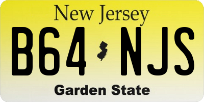 NJ license plate B64NJS