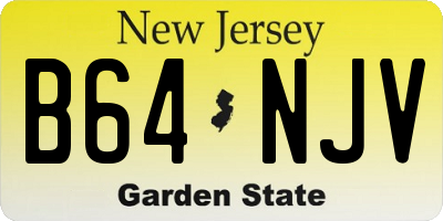 NJ license plate B64NJV