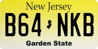 NJ license plate B64NKB