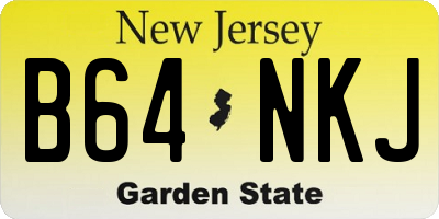 NJ license plate B64NKJ
