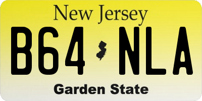 NJ license plate B64NLA