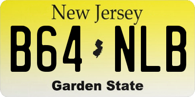 NJ license plate B64NLB