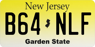 NJ license plate B64NLF