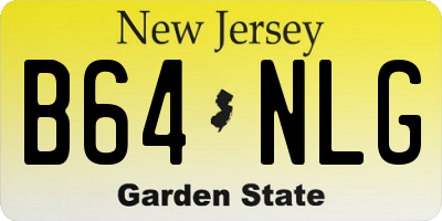 NJ license plate B64NLG