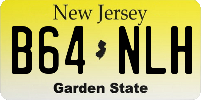 NJ license plate B64NLH