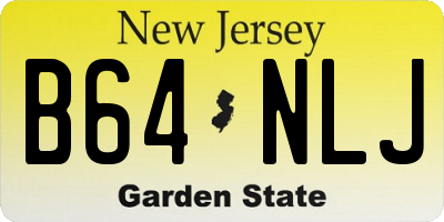 NJ license plate B64NLJ
