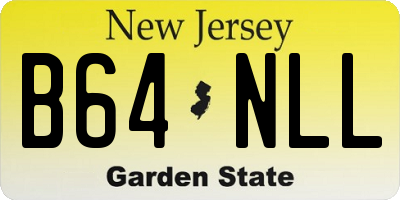NJ license plate B64NLL