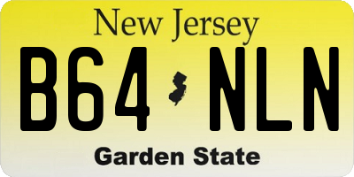 NJ license plate B64NLN