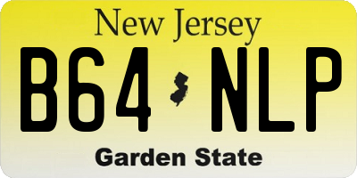 NJ license plate B64NLP