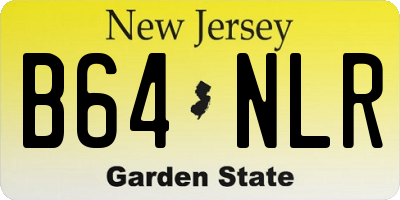 NJ license plate B64NLR
