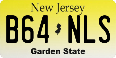 NJ license plate B64NLS