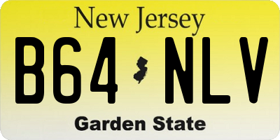 NJ license plate B64NLV