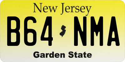 NJ license plate B64NMA