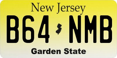 NJ license plate B64NMB
