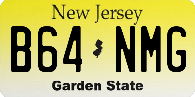 NJ license plate B64NMG