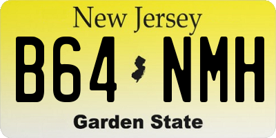 NJ license plate B64NMH