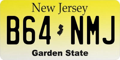 NJ license plate B64NMJ