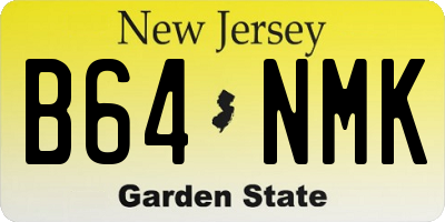 NJ license plate B64NMK