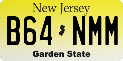 NJ license plate B64NMM