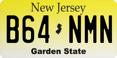 NJ license plate B64NMN