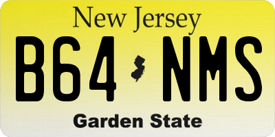 NJ license plate B64NMS