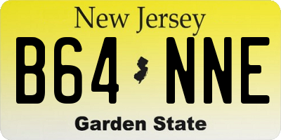 NJ license plate B64NNE