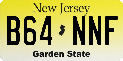 NJ license plate B64NNF
